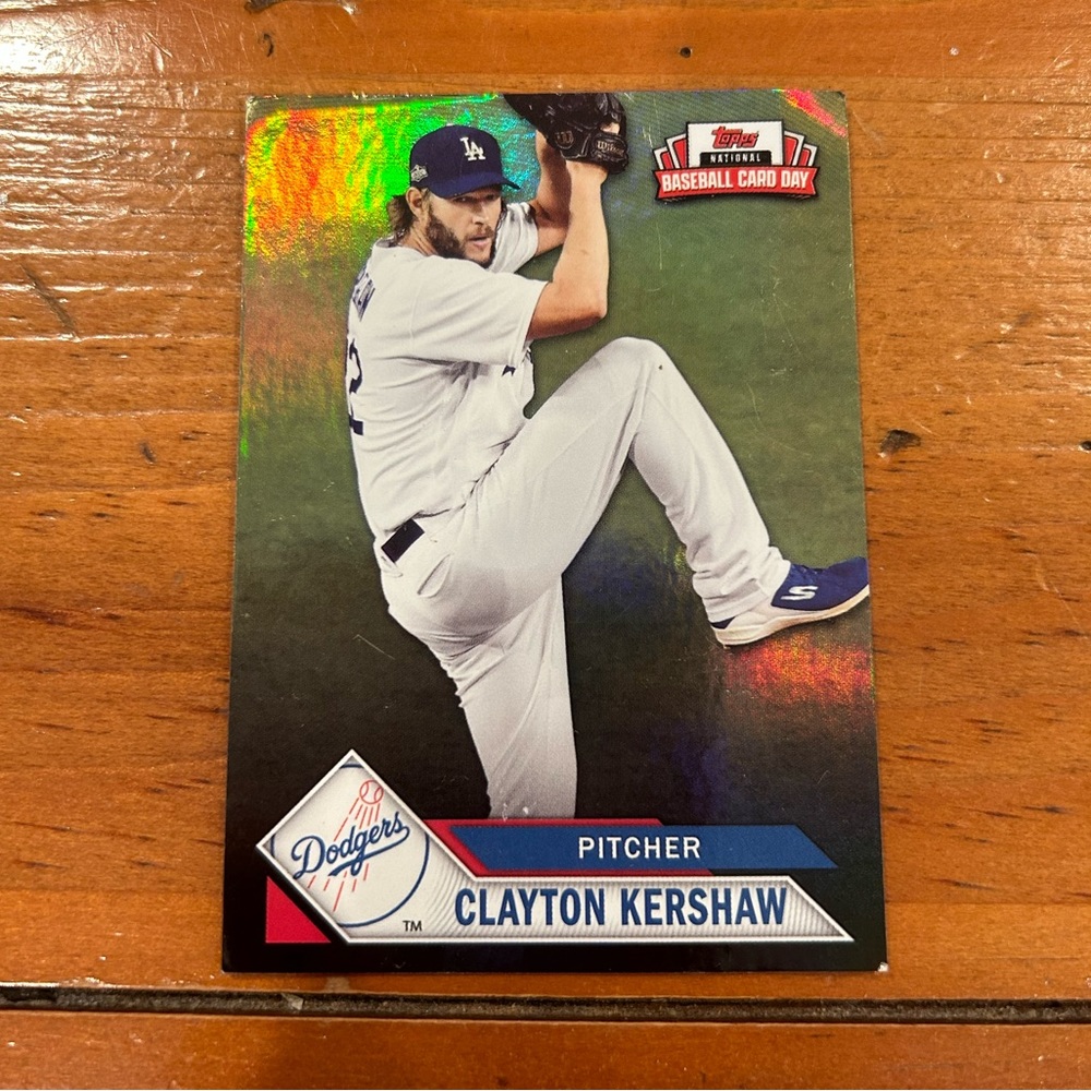 Topps National Dodgers Baseball “Clayton Kershaw” Card